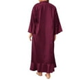 thumbnail image 4 of DYMADE Womens Plus Size Simulated Silk Babydoll Lingerie Bathrobe Sexy Pajamas Robe Nightdress Nightgown Sleepwear, 4 of 4