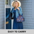 thumbnail image 6 of Pioneer Flower Floral Print Pattern Drawstring Lunch Bag Women - Drawstring Lunch Bag Insulated for Work Office - Stain-Resistant Large Lunchbags for Women with Multi-Pockets, 6 of 6