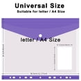 thumbnail image 3 of BKBP Binder Pocket 12 Pack Plastic Envelopes Binder Folders 11 Holes Expandable Binder Folders for 2/3/4 Ring Document Pouch with Snap Button & Label Loose-Leaf Transparent for Office Home, 3 of 6