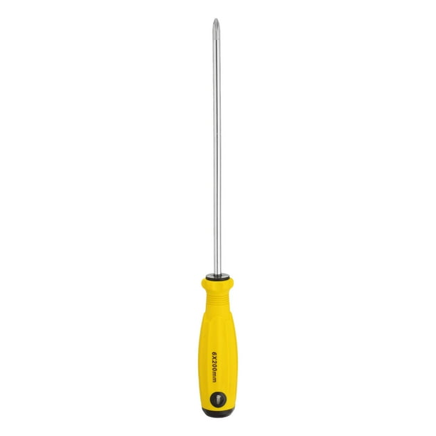 Destornillador Phillips PH2 Uxcell #2 de 12.4" con imán y mango ergonómico para reparaciones, amarillo