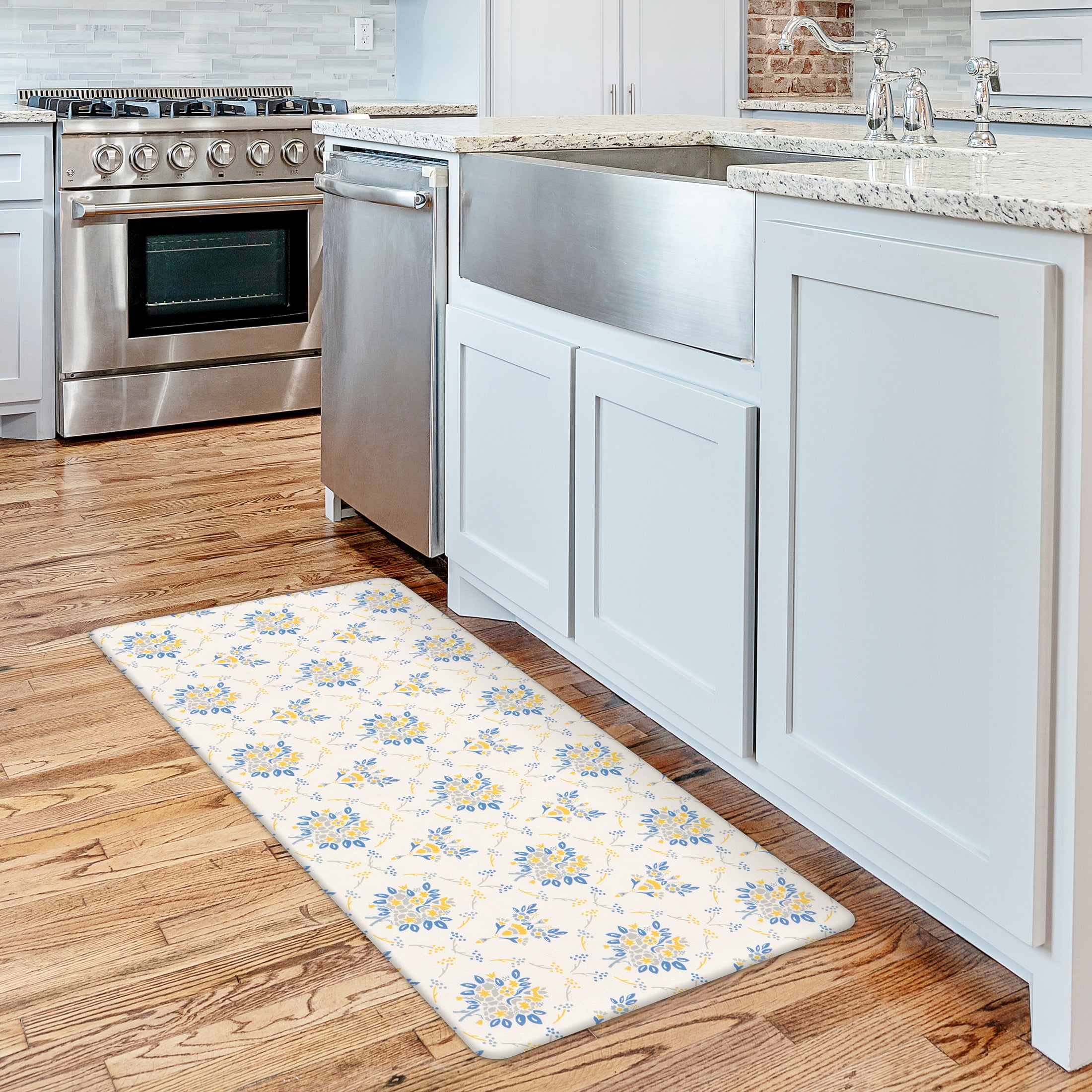 Apache Mills Cushion Comfort Muted Floral Kitchen Anti-Fatigue Mat, 20" x 41"