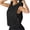 Black #19, variant on Women's Sleeveless Mesh Hoodies Casual Loose Breathable Workout Tank Tops Activewear Open Side Lightweight Shirts S