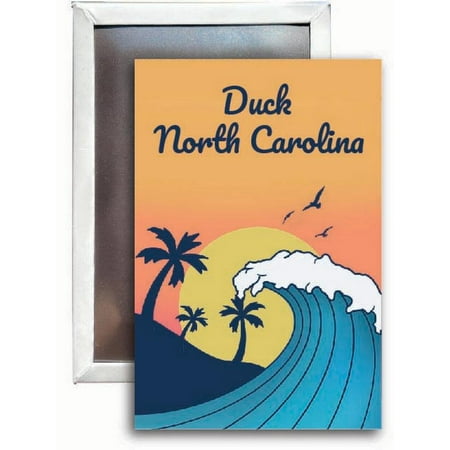 

Duck North Carolina Souvenir 2x3 Fridge Magnet Wave Design