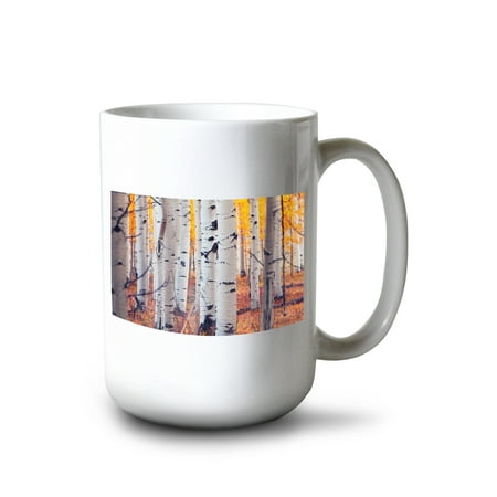 

15 fl oz Ceramic Mug Aspen Forest Dishwasher & Microwave Safe