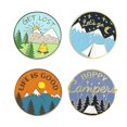 thumbnail image 1 of 30 Estilos Conjunto Creativo Al Aire Libre Paisaje Exquisito Esmalte Solapa Pin Montañas Ríos Sol Luna Broche De Metal Recuerdo De Viaje Insignia Moda Ropa Mochila Sombrero Accesorios, 1 of 4