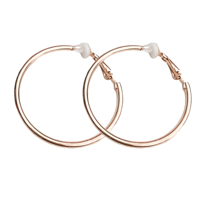 Minnieouse 1 par de pendientes de niña, pendientes de oro rosa para mujer, decoración para mujer, 3cm sin agujero Type3 NO3