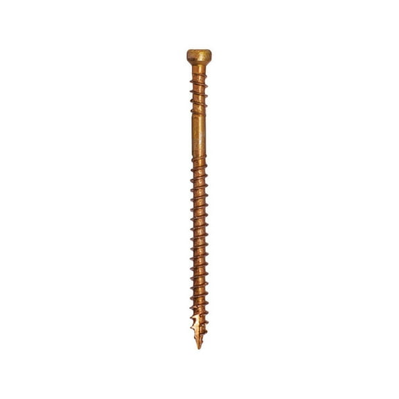 GRK Fasteners 16101 RT Series Screw, #9 Thread, 2-1/2 in L, Reverse Thread, Trim Head, Star Drive, Steel, 408 PAIL - pack of 408