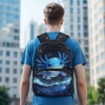thumbnail image 3 of Pzuqiu Blue Axolotl Print 17 Inch Kids Backpack for Boys Girls Ages 6-18 K-12 Students Breathable Large Capacity Elementary School Backpack for Back to School Travel Supplies, 3 of 7