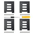 thumbnail image 1 of Soportes de Montaje de Bahías de Disco Duro SSD HDD de 2.5" a 3.5", Juego de 4, Adaptadores de Montaje de Metal con Tornillos y Destornillador para PC, 1 of 3