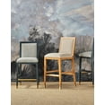 thumbnail image 2 of Currey And Company 7000-0902 Santos 18" Wide Mahogany, Rattan Counter Stool - Vintage Navy, 2 of 7