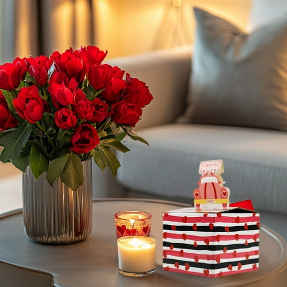 HongHeng 1Pc Valentine's Day Money Box for Cash Pull Money Pull Box for Cash Gift with Greeting Card Valentine Surprise Money Roll Gift Box DIY Money Box Pull Out Kit for Birthday