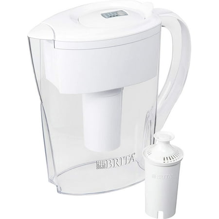 Brita Space Saver Water Filter Pitcher, 6 Cup - White