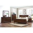 thumbnail image 7 of Traditional Style Queen Size Sleigh Bed Frame, Louis Philippe Style Wooden Platform Bed with Headboard, Footboard and Rails for Bedroom Guest Room Apartment and Hotel, Brown Cherry Finish, 7 of 7