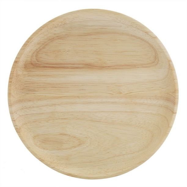 Bandeja de té Jadeshay elegante de madera redonda artesanía superior