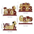 thumbnail image 3 of 4 PCS Class Of 2025 Graduation Party Decorations Wooden Congratulate Graduation Table Toppers Centerpieces Decor Congrats Grad Tiered Tray Decor for 2025 Graduation Party Supplies, 3 of 7