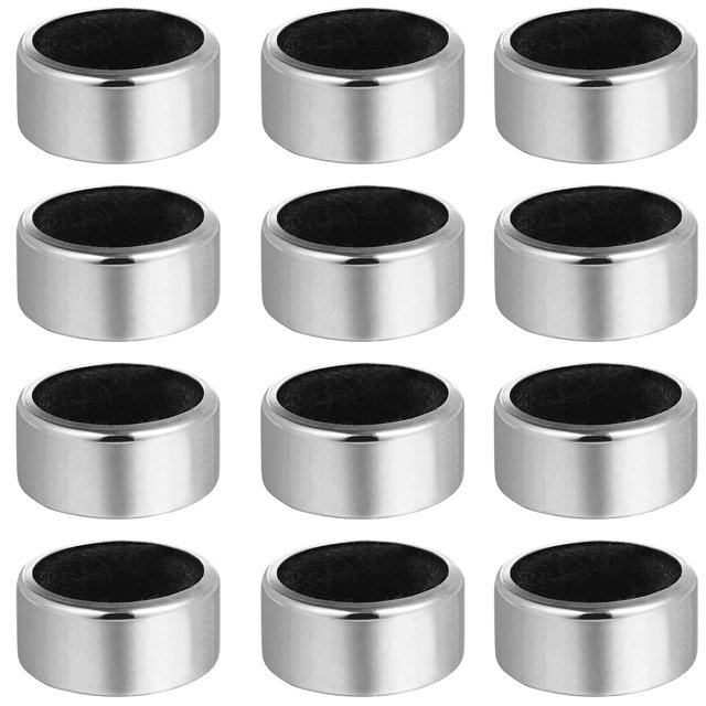 12 anillos de acero inoxidable para botellas de vino tinto, a prueba de goteo.