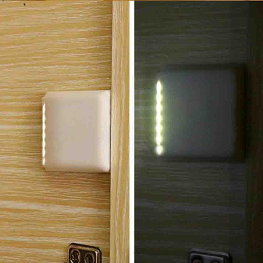7 LED Cabinet Stair Lamp Battery Powered Wireless PIR Light Stable L3H6 