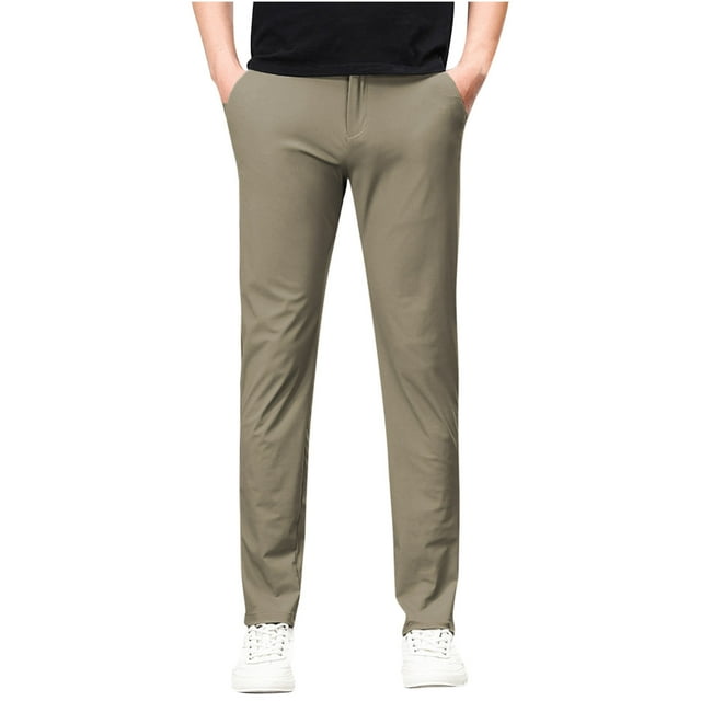 Birdeem Men Pocket Zipper Suit Ppants Straight Tube Business Affairs Solid Color Trousers