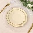 thumbnail image 6 of BalsaCircle 25 Beige 7" Disposable Paper Salad Plates Gold Trim Tableware Decorations, 6 of 7