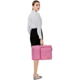 thumbnail image 3 of MOSISO Laptop Sleeve Carrying Case Compatible with MacBook Air 15 inch M3 M2 2024, Surface Laptop 15, HP Stream 14, 360 Protective Computer Handbag Briefcase with Handle, Rose Red, 3 of 6