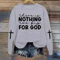 thumbnail image 4 of Wangmeiwg Women's Sweatshirts Women's Hoodies Sweatshirt Fashion Casual Round Neck God Letter Printed Apparel Grey XL, 4 of 5