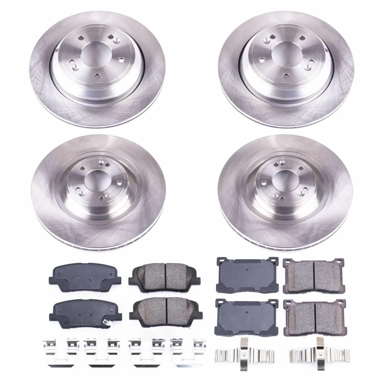 PowerStop Front and Rear Stock Replacement Brake Pad and Rotor Kit Fits: HYUNDAI KIA Select Models KOE7342