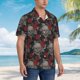 thumbnail image 3 of Fotbe Skull and Red Roses Camisa Hawaiana para Hombre Unisex – Camisa Casual de Verano con Botones de Manga Corta de Algodón y Lino,Medium, 3 of 7