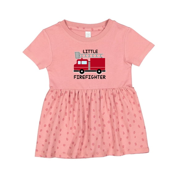 Inktastic Red Fire Little Firefighter Girls Baby Dress