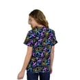 thumbnail image 2 of Green Town Scrubs for Women V-Neck Scrub Top - Print Tops, 3 Pockets, Easy Care Uniforms, 2 of 3
