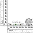 thumbnail image 3 of Gem Stone King 925 Silver and 10K Yellow Gold Green Created Emerald White Moissanite Red Garnet and Lab Grown Diamond Tennis Bracelet for Women By Keren Hanan (1.51 cttw, Adjustable up To 9 inch), 3 of 3