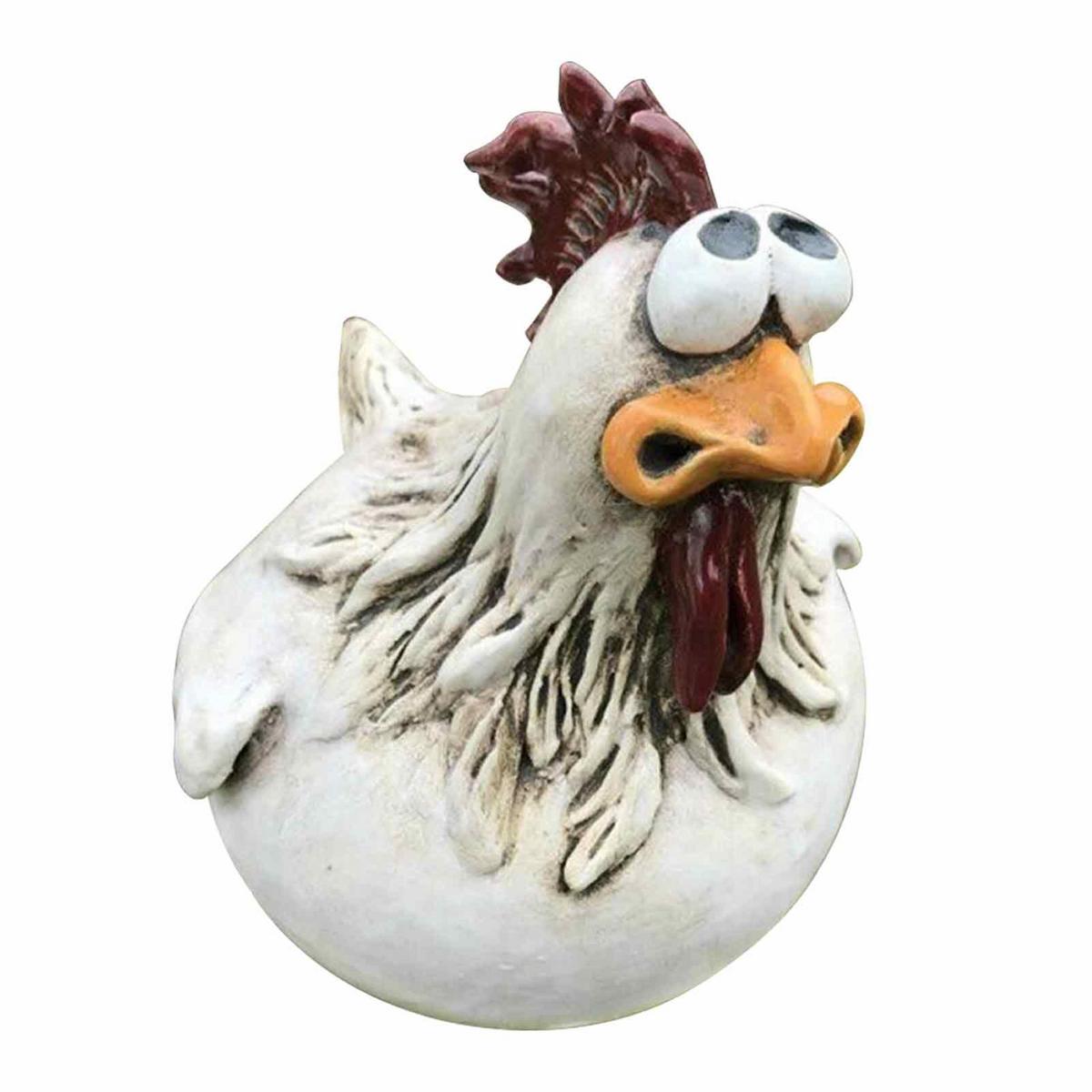 Chicken Statue Garden Statue Rooster Figurine Chicken Fence Decor