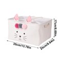 thumbnail image 3 of Miogawg Large Canvas Fabric Storage Basket With Handles, Toy Storage Baskets, Rectangle Bin, Collapsible Storage Box For Pet/Children Toys, Books, Clothes, 3 of 6