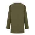 thumbnail image 5 of BiZtdJrK Sherpa Jacket for Women 2025 Winter Warm Coat Fleece Lined Outwear Loose Lapel Button Open Front Coats 50 Percent off Sales Today Army Green L, 5 of 7