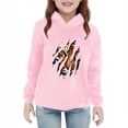 thumbnail image 5 of FAIOROI Little Girls Hoodie 6T Pink, Tiger Claw Print - Durable Easy Care Hooded Sweatshirt for Daily & Active Play, 5 of 5