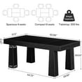 thumbnail image 2 of Tribesigns 63" Modern Rectangular Dining Table with Heavy Duty Tapered Legs, Black Kitchen and Restaurant Table for Dining Room, Cafe, Business Use, Easy Assembly, 2 of 5