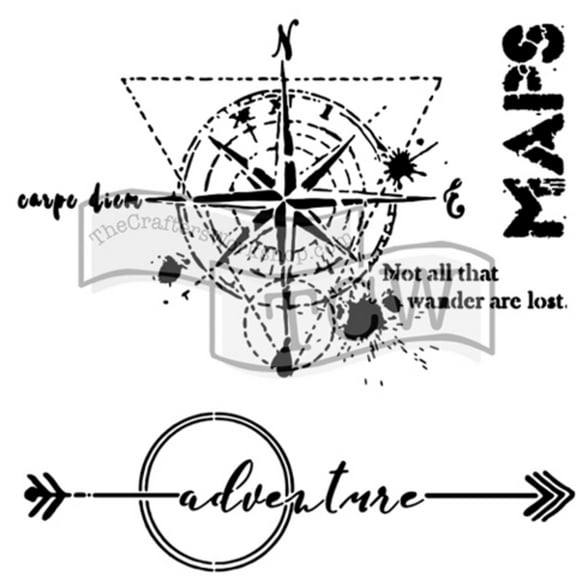 The Crafter's Workshop Stencil, 6" x 6", Wanderlust