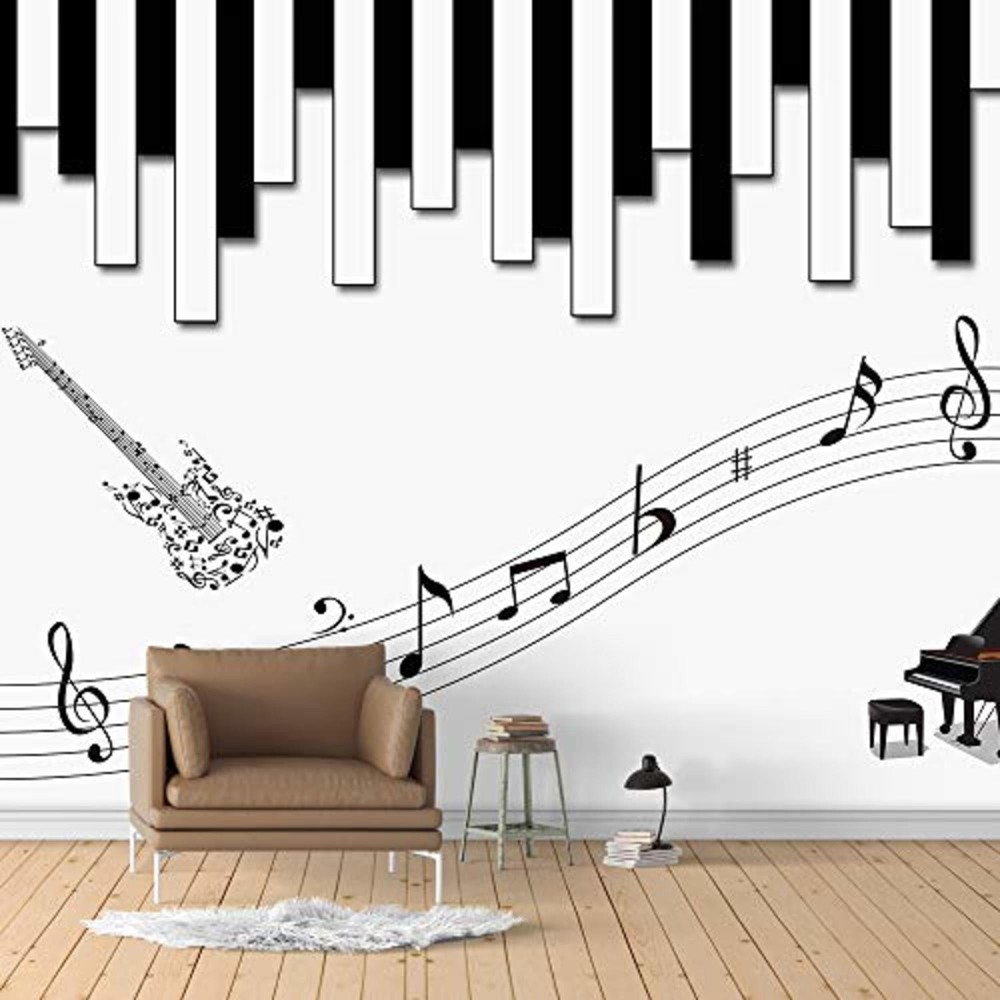 IDEA4WALL 6pcs Street Graffiti Peel and Stick Wallpaper Removable Wall Murals Large Wall Stickers for Home Decoration, 100"x24"