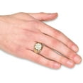 thumbnail image 4 of Floreo Men's 10k Yellow Gold Round Two-Tone Gold A-Z Initial Ring, Sizes 5 - 11, 4 of 4