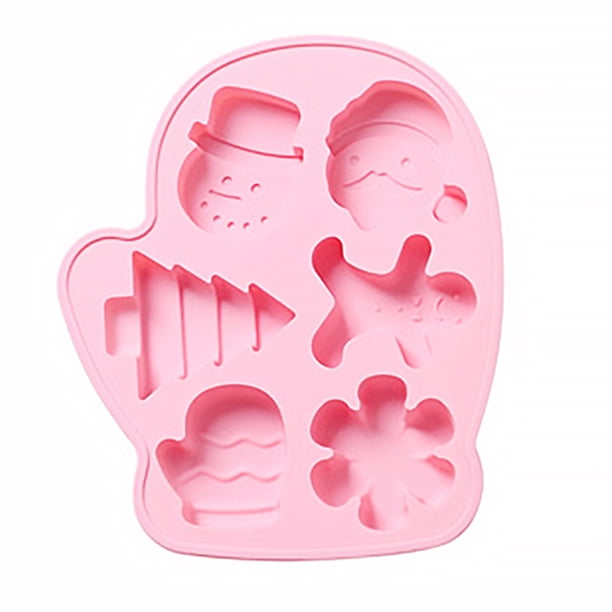 EeaseMX Molde de silicona para pudín de chocolate con forma de guante navideño, molde de yeso