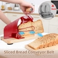 thumbnail image 2 of Yedigre Upgrade Manual Bread Slicer for Homemade Sourdough – Adjustable Hand Crank Cutter with Steel Fence & Sharp Blade, Retro Design, 2 of 9