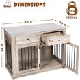 thumbnail image 7 of Vitesse 44 inch Large Dog Crate Furniture, Wooden Dog Kennel End Table with Storage Drawers, Decorative Pet Crates Dog House Indoor for Dogs, 7 of 7