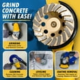 thumbnail image 5 of EDiamondTools 5" Diamond Grinding Wheels for Concrete or Masonry, 18 Segs,  5/8"-11 Arbor, 5 of 6