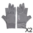 thumbnail image 1 of Guantes de medio ,protector solar al aire libre conducción guantes de seda de hielo mujeres, de hombre protección solar suave transpirable,absorbente de sudor antideslizante, 1 of 8
