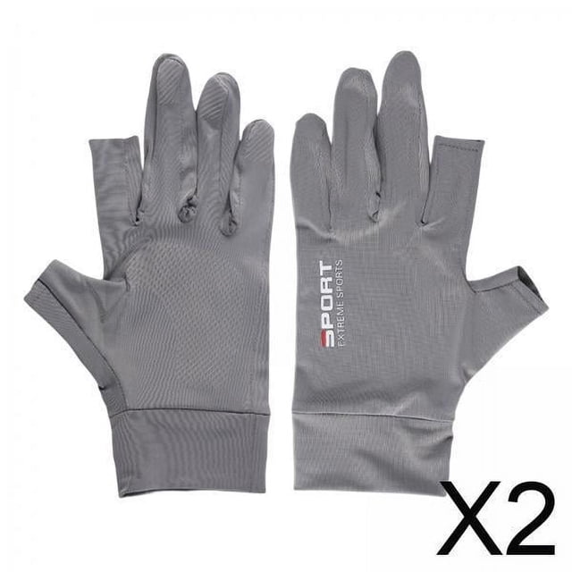 Guantes de medio ,protector solar al aire libre conducción guantes de seda de hielo mujeres, de hombre protección solar suave transpirable,absorbente de sudor antideslizante