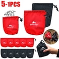 thumbnail image 2 of Outdoor Travel Kits Storage Bag Tool Storage Bag Ultralight Pocket Portable Camping Hiking Ultralight Drawstring Pouch Bag Black 3PCS, 2 of 6