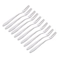 thumbnail image 1 of 10 palillos de fruta reutilizables de acero inoxidable 304 con 2 dientes redondos, aptos para uso alimentario, para postres, utensilios de cocina., 1 of 8