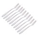 thumbnail image 1 of 10 palillos de fruta reutilizables de acero inoxidable 304 con 2 dientes redondos, aptos para uso alimentario, para postres, utensilios de cocina., 1 of 8