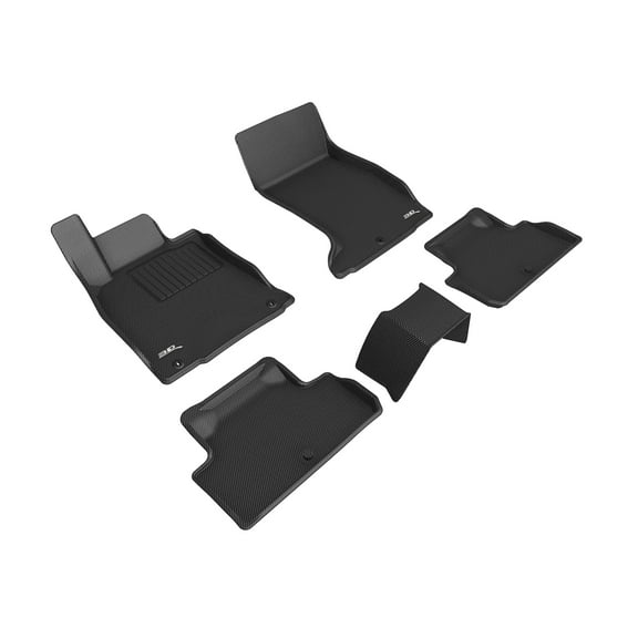 3D MAXpider Custom Fit Kagu Floor Mat (Black) Compatible with Genesis G70 AWD 2019-2025- Full Set