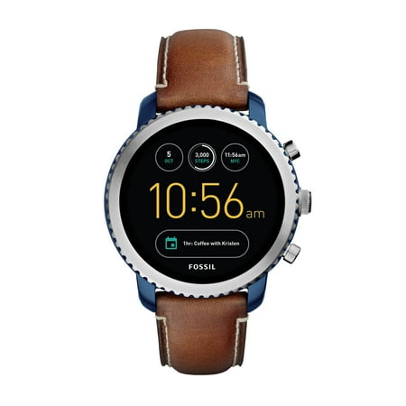 Fossil Gem - Fossil Gen 3 Smartwatch - Explorist Blue IP and Luggage Leather