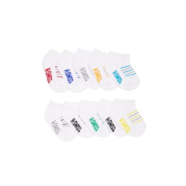 KSwiss Low Cut Comfort Soft Cushioned Socks, 10Pack (Baby Boys